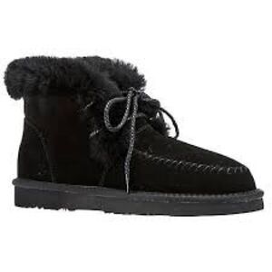 NEW! Waterproof Lamo Lace up Ankle Boots fur lining